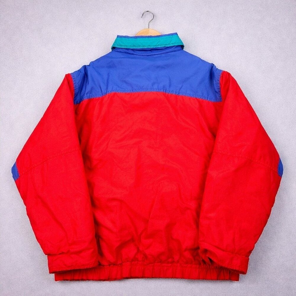 VTG 90s Parka Jacket Men Medium Fleece Lined Insulated Windbreaker Snowboard Ski - Picture 2 of 9